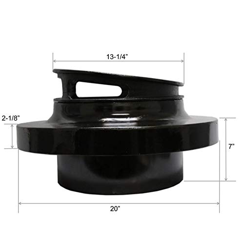 Leyso Chinese Wok Range Adapter/Reducer with 13-Inch Cast Iron Rim - Convert The Large Wok Well to Smaller Size (18" to 13")