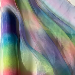 3m X Macaron Rainbow Organza (Voile) Fabric Panel