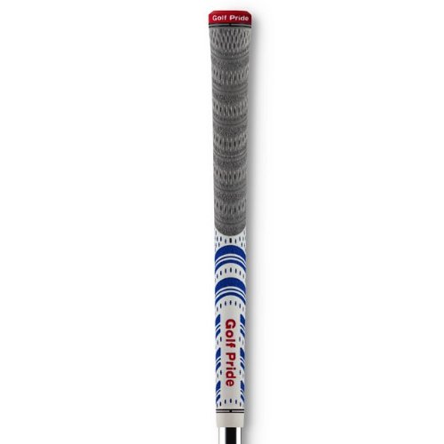 Golf Pride New Decade MultiCompound Platinum Midsize Grips, White/Blue/Red