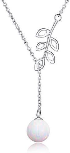 POPLYKE Sterling Silver Compass Pendant Necklace with Created Opal,Inspirational Necklace for Women Girls