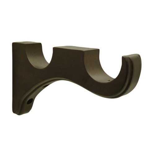Allen Roth 2 Pack Walnut Wood Curtain Rod Brackets Buy Online