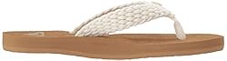 Roxy Girl's Porto Sandal Flip Flop, Cream, 2 M US
