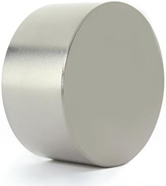 Rare Earth Neodymium Magnet – Strong Magnetic Fastener (40mm Diameter x 20mm Thick) Thick Round Disc – Garage, Home, Scientific Use – 100 lb. Hold