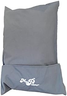 MyPillow Roll N Go Travel Pillow Rolls Into It's Own Pillow Case, Included, Gray, Size 12" X 18"