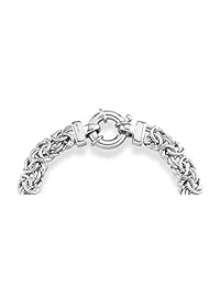 MiaBella - Pulsera de plata de ley 925 italiana de 0.354 in, cadena bizantina clásica para mujer, 7,00", 7,25", 7,5" 8" 925 Italia