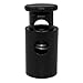 SGT KNOTS Single Barrel Spring Cord Lock - Plastic Toggle Stopper for Paracord, Drawstrings, Clothing & More (10 Pack, Black)