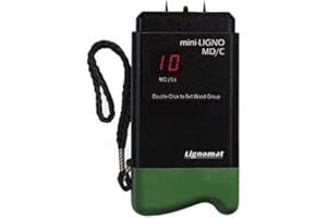 Lignomat Mini-Ligno MD/C Moisture Meter - Wood Moisture Meter for Softwood, Hardwood and Panel Products - Humidity Tester for
