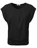J.TOMSON Women's Ruched Batwing Sleeve Loosefit Top