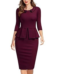 Vestido estilo lápiz de fiesta de noche con manga delgada de 2 3 de Miusol para mujer