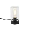 QAZQA – Moderne buitentafellamp zwart IP44 – Jarra | Buitenverlichting – Roestvrij staal (RVS) Cilinder – E27 Geschikt…