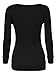 BlackCherry Women's Long Sleeve Cowl Neck Buttons Maternity Tunic Top T-shirt, Black, Medium