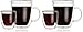 Hudson Essentials Double Wall Insulated Glass Coffee Mug 12 oz and Espresso Cup 2.5 oz - Set of 4