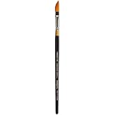 KINGART Premium Original Gold 9800-1/4 Dagger Striper Series Artist Brush, Golden Taklon Synthetic Hair, Short Handle, for Acrylic, Watercolor, Oil and Gouache Painting, Size 1/4"