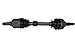 Detroit Axle - Front Left CV Axle for Dodge Grand Caravan Chrysler Town & Country Voyager Plymouth Grand Voyager, Driver Side CV Axle Shaft Assembly Replacement