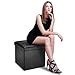 ShellKingdom Faux Leather Storage Ottoman Cube Foot Rest Portable 14 7/8