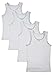 Buyless Fashion Tank Tops for Girls- Sleeveless Cami Tanks Cotton Undershirts for Dance Gymnastics Kids Toddler Size (4 Pack) - TW14-GW-6-7 White