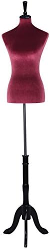 Mannequin Body Dress Form Medium 6-8 Size 34" 26" 35" Female, Non-Straight Pinnable Velvet Grape Form