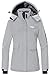 Wantdo Women's Waterproof Ski Jacket Warm Winter Coat Windproof Snow Coats Warm Fleece Raincoat