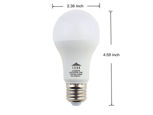 Leson 100 Watt Equivalent A19 Globe LED Light Bulb Standard E26/E27 Base 13W Energy Saving, Soft/Warm White 2700K (6 Pack)
