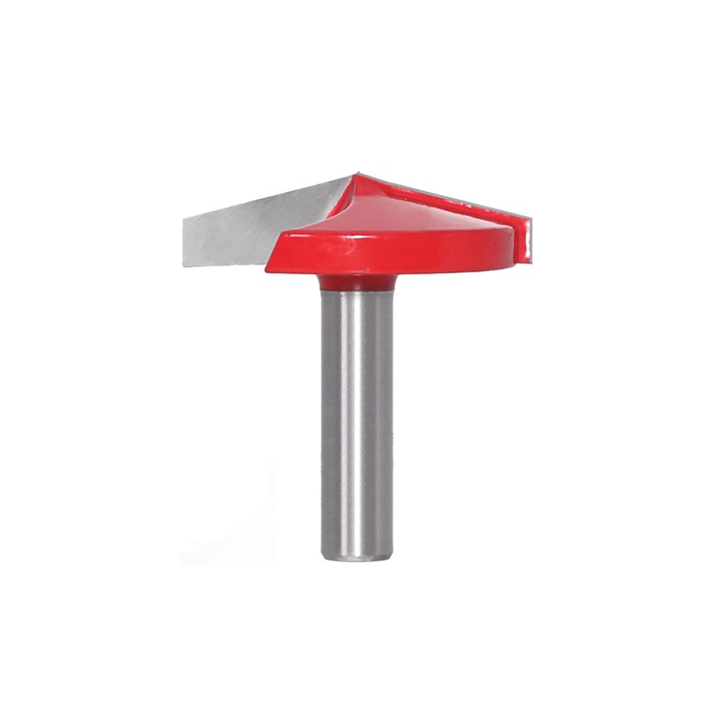 ExcInter 8mm Shank V-Groove Router Bit, 1 Pcs 1500° Diameter 38mm 3D V Shape CNC Engraving Cutting Woodworking Cleaning Milling Router Bit