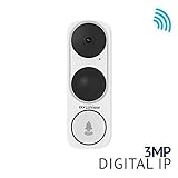 LaView ONE Halo HD 3MP 2K Wi-Fi Doorbell Camera, Two-Way Audio, 180° Wide Angle, Weatherproof Front Door Security Camera, Wired Video Doorbell, Door Camera