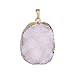 Zhenhui 3 Pieces Exaggeration Irregular Natural Drusy Necklace Pendant for DIY Jewelry Making Oval Shaped Agate Stone Pendant Valentine's Day Gift