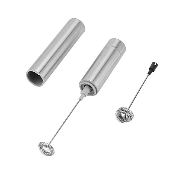 Handheld Elektrische Milchaufschäumer Foam Maker Set Werkzeuge Edelstahl Doppel Schneebesen Köpfe Lagerung Abdeckung