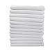 Flour Sack Towels, Set of 12, Multi-Purpose White Kitchen Towels, 100% Cotton, 28 x 28, Very Soft, Highly Absorbent, Tea Towels for Embroidery, Pre Washed to minimize Shrinkage