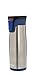 Contigo AUTOSEAL Aria Vacuum Insulated Stainless Steel Travel Mug, 16oz, Stainless Steel with Blue