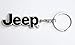 Jeep Black Letter Chrome Metal Keychain Solid Premium