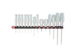 Olsa Tools Premium Wall Mount Screwdriver Organizer | Red Nylon + Black Clips | Holds 14 Screwdrivers