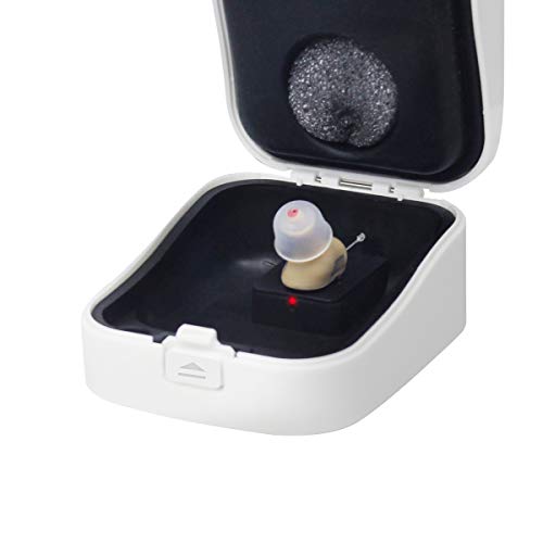TKING Rechargeable Hearing Amplifier for Adults, Invisible in Ear Canal, Digital Noise Reduction Feedback Cancelling,Aid and Assist Hearing (for Right Ear)