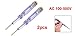 uxcell 2 Pcs Clear Blue Plastic Grip Slotted Screwdriver 100-500V AC Voltage Tester