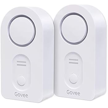 Govee Water Detectors, Wireless Water Leak Detector with 100 DB Loud Alarm, Water Sensor with Sensitive Leak Probes, Water Sensor Alarm for Kitchen Bathroom Basement Floor(Battery Included)-2 Pack
