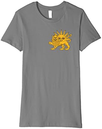 Womens Lion &amp; Sun Emblem Logo Premium T-Shirt (5 color options) XL Slate