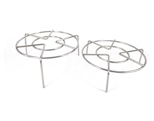 Set of 2 Heavy Duty Round Stainless Steel Steamer Rack Stand(2.75 Inch Height+1.9 Inch Height) - Thumbnail 5