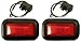 Set of 2 Red 15 Series Trailer Marker Lights Grommet + Pigtails