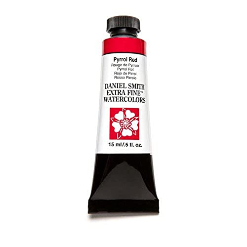 DANIEL SMITH 284600084 Extra Fine Watercolor 15ml Paint Tube, Pyrrol Red, 0.5 F…