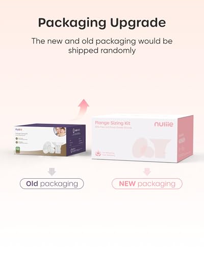 Nuliie 3-in-1 Flange Sizing Kit 13/15/17/19/21mm for 24mm Electric Double Breast Pump Flange/Shield, 10PCS Silicone Flange Inserts to Boost Pumping Efficiency & Comfort, BPA-Free Essential for Moms