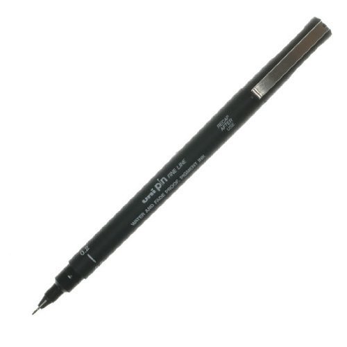 Uniball Pin Drawing Pen 0.2mm - Black (Dozen Box)