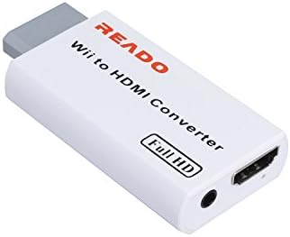 READO Wii to HDMI 720p / 1080p Converter Hd Output Upscaling Video with 3.5mm Audio Adapter Supports All WII Display Modes