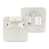 iPhone Earbuds Headphones Earpods w/Volume Buttons and Microphone w/Lightning Connector & 3.5mm Adapter (Bulk Packaging) (Certified Refurbished)