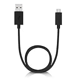 Motorola SKN6461A micro-USB data/charging cable (Black 1m/3.3ft) Original cable for TurboPower 15 USB charger - Supports Quick Charge QC 2.0