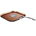 COOKSMARK Copper Pan 11in Nonstick Square Grill Pan Griddle Pan Stainless Handle Oven Dishwasher Safe Not Compatible with Induction