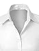 LE3NO Womens Lightweight Button Down Shirt with Stretch, White, Medium