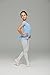 MdnMd Ballerina Outfit Leotard Raglan Cap Sleeve (Tag 120 - Age 4-6, Blue)
