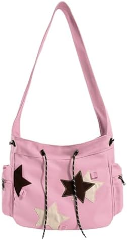Amazon.com | Y2K Star Messenger Bag Vintage Canvas Drawstring