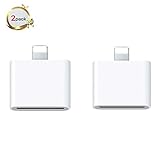 Female to Male Adapter Converter for Cable Charge, Data Sync and No Audio, Support Phone 7/7 Plus/6/6 Plus/5s/5c/5/4s/4, Pad and Pod (2 Pack White)
