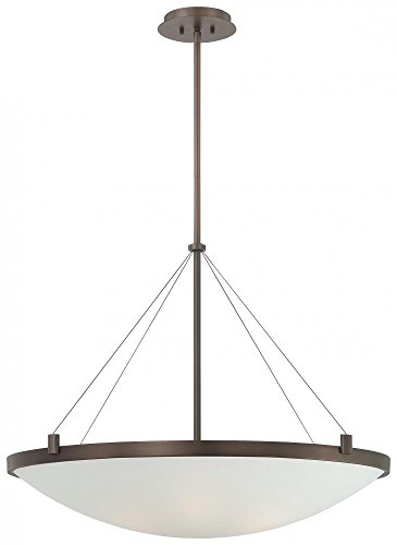 George Kovacs P593-647 Suspended Six Light Pendant, Copper Bronze Patina