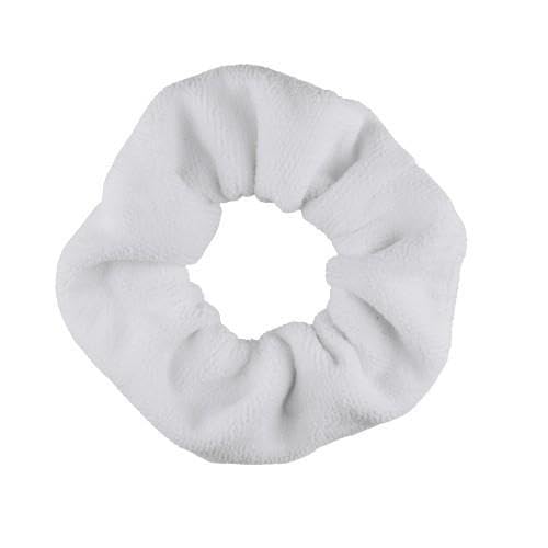 SCUNCI TERRY TOWEL SCRUNCHIE – ECO-FRIENDLY, MADE FROM RECYCLED PLASTIC BOTTLES, SUPER ABSORBENT, SOFT & GENTLE ON HAIR, QUICK-DRY, ANTI-FRIZZ, WHITE, PLANET-FRIENDLY HAIR ACCESSORY FOR ALL HAIR TYPES
